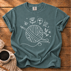 Flowers & Yarn Ball T-Shirt