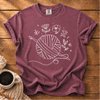 Flowers & Yarn Ball T-Shirt