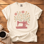 Sewing Machine with Flowers T-Shirt