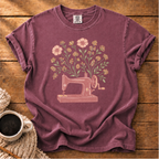 Sewing Machine with Flowers T-Shirt
