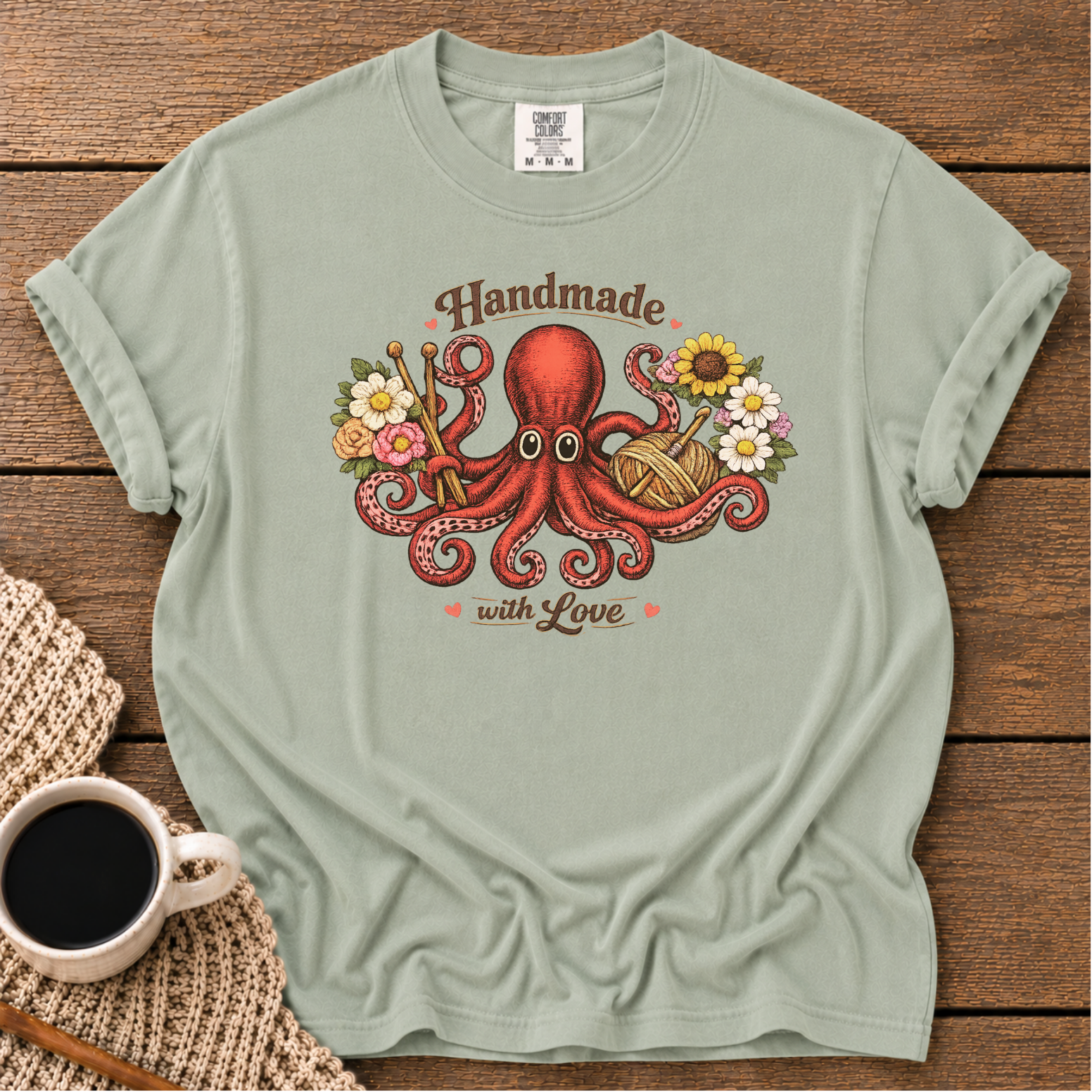 Octopus Handmade T-Shirt