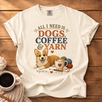 Corgi Dogs & Yarn T-Shirt