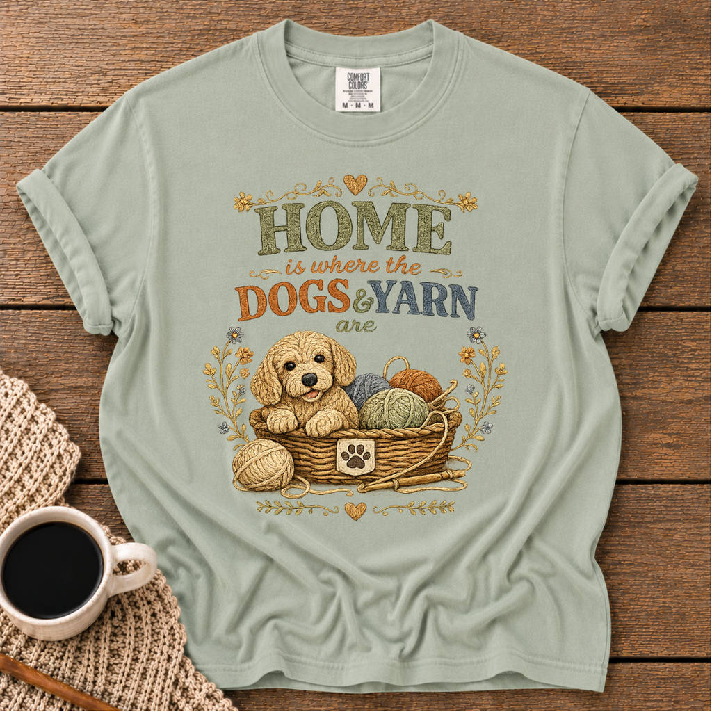Home, Dogs & Yarn T-Shirt