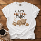 Cats, Coffee & Yarn T-Shirt