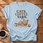 Cats, Coffee & Yarn T-Shirt