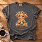 Floral Highland Cow T-Shirt