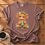 Floral Highland Cow T-Shirt