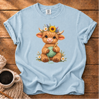 Floral Highland Cow T-Shirt