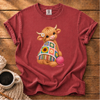 Granny Square Highland Cow T-Shirt
