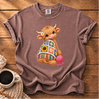 Granny Square Highland Cow T-Shirt