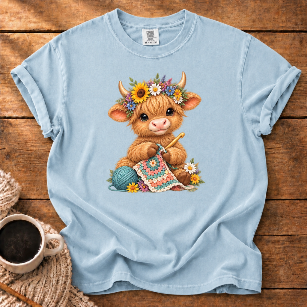 Crocheting Highland Cow T-Shirt