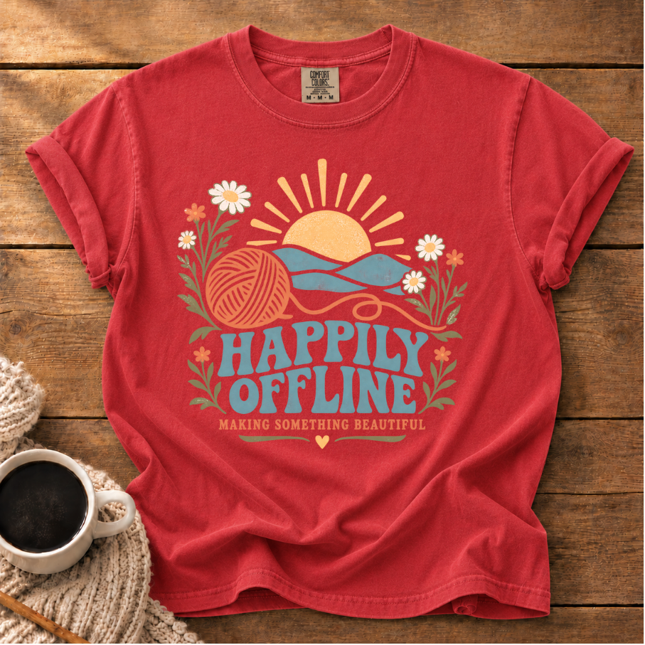 Happily Offline T-Shirt